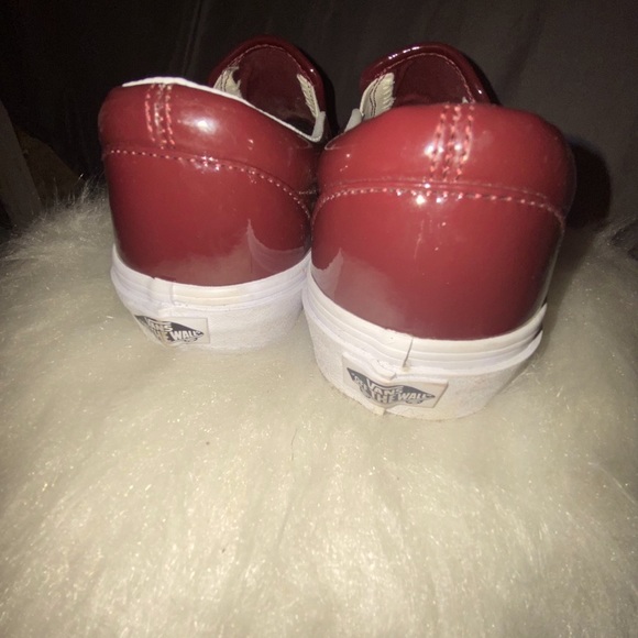 Vans Burgundy slip on unisex off the wall - Picture 4 of 5